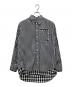 TSTS（ティーエスティーエス）の古着「LAYERED DOUBLE GINGHAM SHIRT」｜ブラック