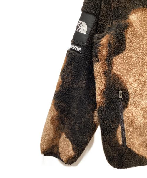 SUPREME（シュプリーム）SUPREME (シュプリーム) THE NORTH FACE (ザ ノース フェイス) Bleached Fleece Jacket ベージュ×ブラック サイズ:Sの古着・服飾アイテム