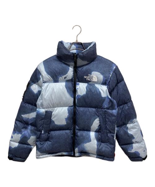 THE NORTH FACE（ザ ノース フェイス）THE NORTH FACE (ザ ノース フェイス) SUPREME (シュプリーム) Bleached Denim Print Nuptse Jacket スカイブルー サイズ:Sの古着・服飾アイテム