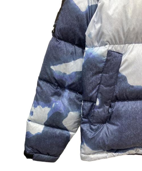 THE NORTH FACE（ザ ノース フェイス）THE NORTH FACE (ザ ノース フェイス) SUPREME (シュプリーム) Bleached Denim Print Nuptse Jacket スカイブルー サイズ:Sの古着・服飾アイテム