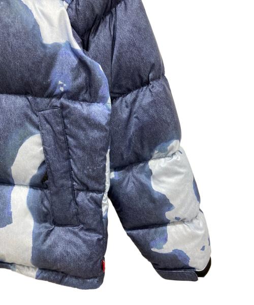 THE NORTH FACE（ザ ノース フェイス）THE NORTH FACE (ザ ノース フェイス) SUPREME (シュプリーム) Bleached Denim Print Nuptse Jacket スカイブルー サイズ:Sの古着・服飾アイテム