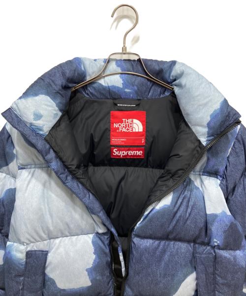 THE NORTH FACE（ザ ノース フェイス）THE NORTH FACE (ザ ノース フェイス) SUPREME (シュプリーム) Bleached Denim Print Nuptse Jacket スカイブルー サイズ:Sの古着・服飾アイテム