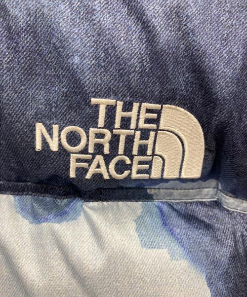 THE NORTH FACE（ザ ノース フェイス）THE NORTH FACE (ザ ノース フェイス) SUPREME (シュプリーム) Bleached Denim Print Nuptse Jacket スカイブルー サイズ:Sの古着・服飾アイテム