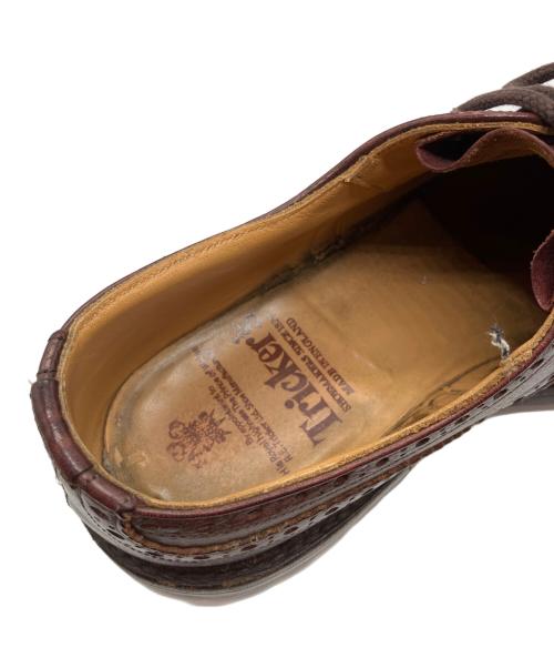 Tricker's（トリッカーズ）Tricker's (トリッカーズ) 外羽根式セミブローグシューズ ブラウン サイズ:7.5の古着・服飾アイテム