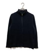 MALOマーロ）の古着「ダブルジッパーカシミヤドライバーズニット」｜ブラック