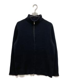 MALO（マーロ）の古着「ダブルジッパーカシミヤドライバーズニット」｜ブラック