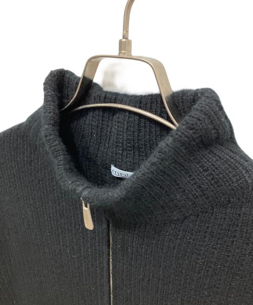 MALO（マーロ）MALO (マーロ) ダブルジッパーカシミヤドライバーズニット ブラック サイズ:54の古着・服飾アイテム