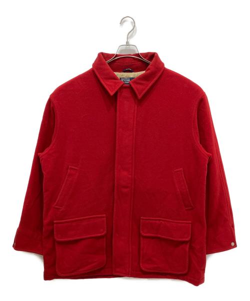 POLO RALPH LAUREN（ポロ・ラルフローレン）POLO RALPH LAUREN (ポロ・ラルフローレン) ウールナイロンハンティングコート レッド サイズ:XLの古着・服飾アイテム