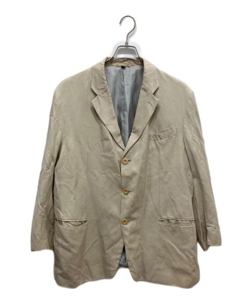 ARMANI COLLEZIONI（アルマーニ コレツィオーニ）ARMANI COLLEZIONI (アルマーニ コレツィオーニ) シルクリネン3Bジャケット ベージュ サイズ:56Ｒの古着・服飾アイテム