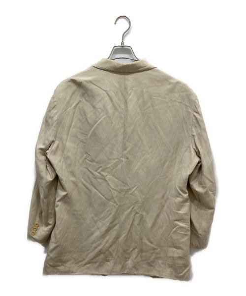 ARMANI COLLEZIONI（アルマーニ コレツィオーニ）ARMANI COLLEZIONI (アルマーニ コレツィオーニ) シルクリネン3Bジャケット ベージュ サイズ:56Ｒの古着・服飾アイテム