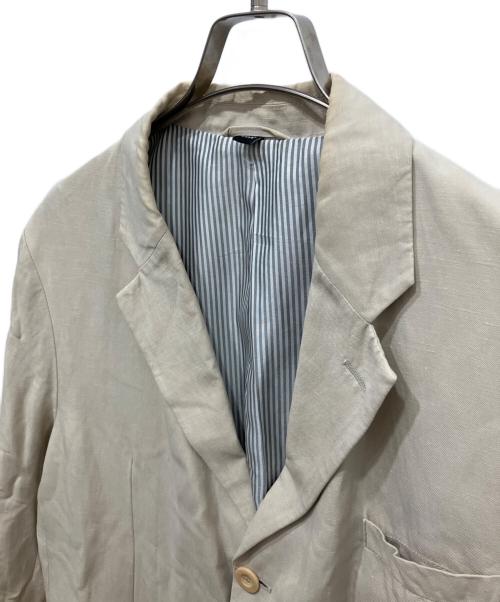 ARMANI COLLEZIONI（アルマーニ コレツィオーニ）ARMANI COLLEZIONI (アルマーニ コレツィオーニ) シルクリネン3Bジャケット ベージュ サイズ:56Ｒの古着・服飾アイテム