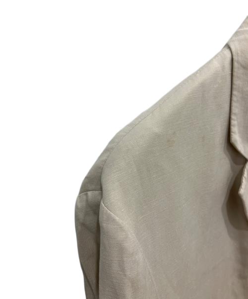 ARMANI COLLEZIONI（アルマーニ コレツィオーニ）ARMANI COLLEZIONI (アルマーニ コレツィオーニ) シルクリネン3Bジャケット ベージュ サイズ:56Ｒの古着・服飾アイテム