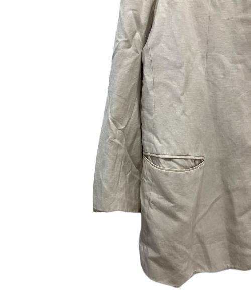 ARMANI COLLEZIONI（アルマーニ コレツィオーニ）ARMANI COLLEZIONI (アルマーニ コレツィオーニ) シルクリネン3Bジャケット ベージュ サイズ:56Ｒの古着・服飾アイテム