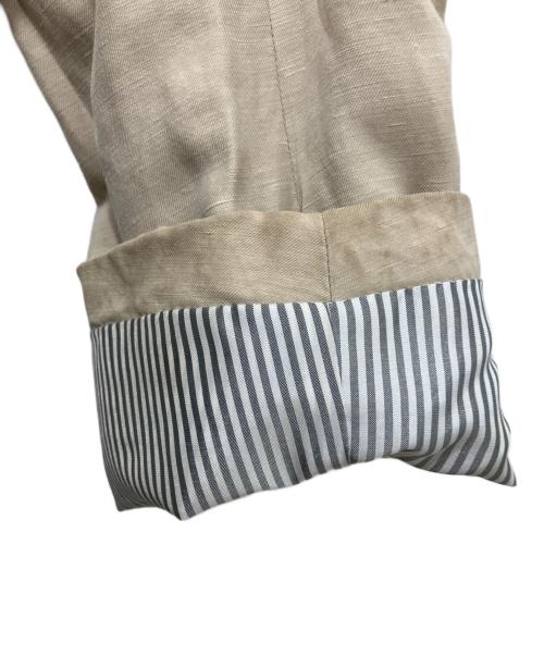 ARMANI COLLEZIONI（アルマーニ コレツィオーニ）ARMANI COLLEZIONI (アルマーニ コレツィオーニ) シルクリネン3Bジャケット ベージュ サイズ:56Ｒの古着・服飾アイテム