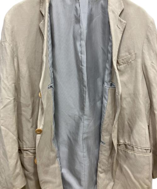 ARMANI COLLEZIONI（アルマーニ コレツィオーニ）ARMANI COLLEZIONI (アルマーニ コレツィオーニ) シルクリネン3Bジャケット ベージュ サイズ:56Ｒの古着・服飾アイテム