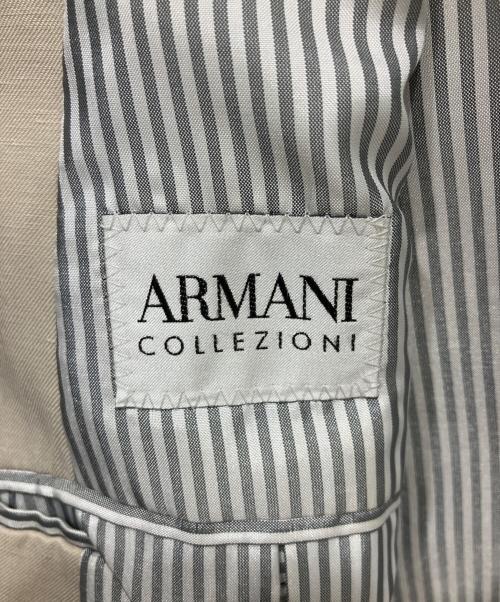 ARMANI COLLEZIONI（アルマーニ コレツィオーニ）ARMANI COLLEZIONI (アルマーニ コレツィオーニ) シルクリネン3Bジャケット ベージュ サイズ:56Ｒの古着・服飾アイテム