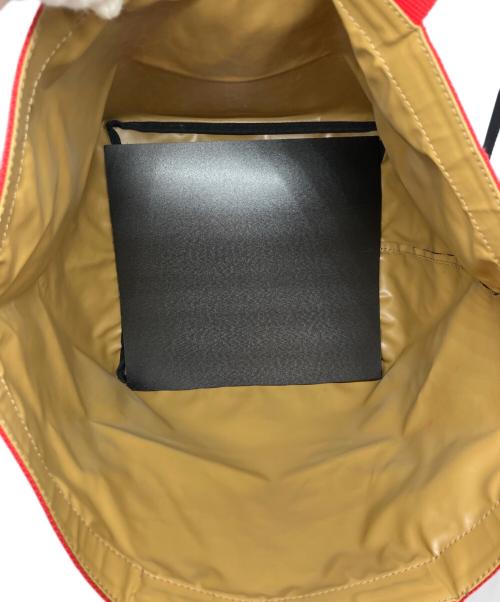 Herve Chapelier（エルベシャプリエ）Herve Chapelier (エルベシャプリエ) パンサー舟形トートバッグ(L) ブラウン×レッドの古着・服飾アイテム