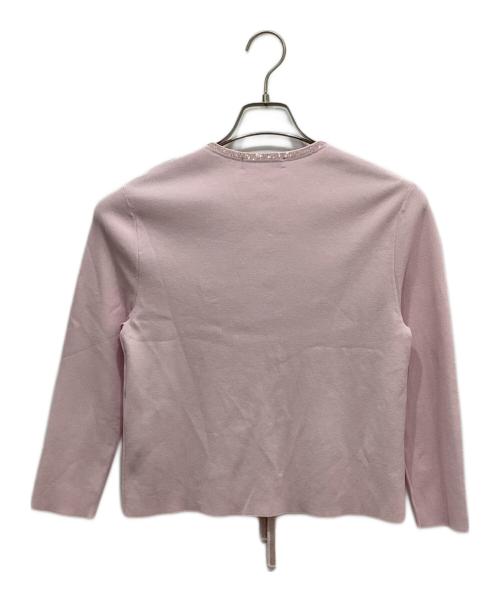 ANAYI（アナイ）ANAYI (アナイ) ステップビジューカーディガン ピンク サイズ:38の古着・服飾アイテム