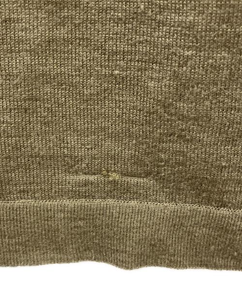 HERMES（エルメス）HERMES (エルメス) リネンシルクノースリーブニット オリーブ サイズ:Ｓの古着・服飾アイテム