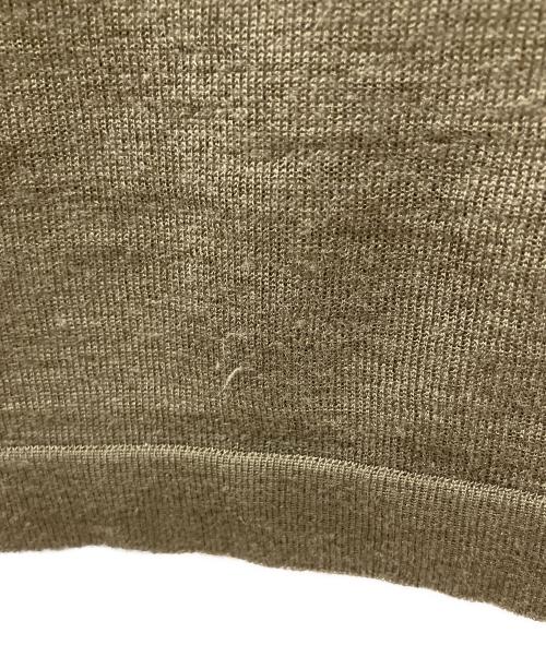 HERMES（エルメス）HERMES (エルメス) リネンシルクノースリーブニット オリーブ サイズ:Ｓの古着・服飾アイテム