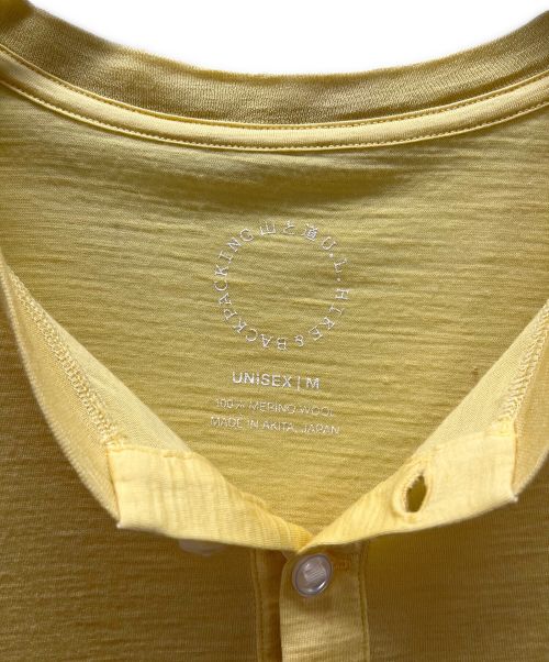 山と道（ヤマトミチ）山と道 (ヤマトミチ) トレッキングウェア(Tシャツ) イエロー サイズ:Mの古着・服飾アイテム