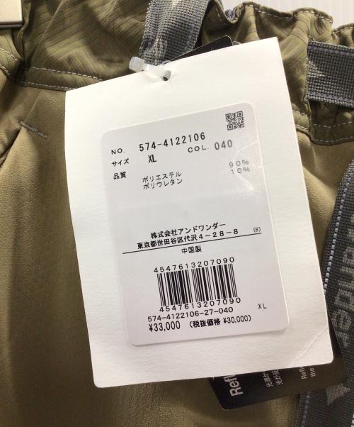 and wander（アンドワンダー）and wander (アンドワンダー) ライトストレッチシェルパンツ カーキ サイズ:XLの古着・服飾アイテム