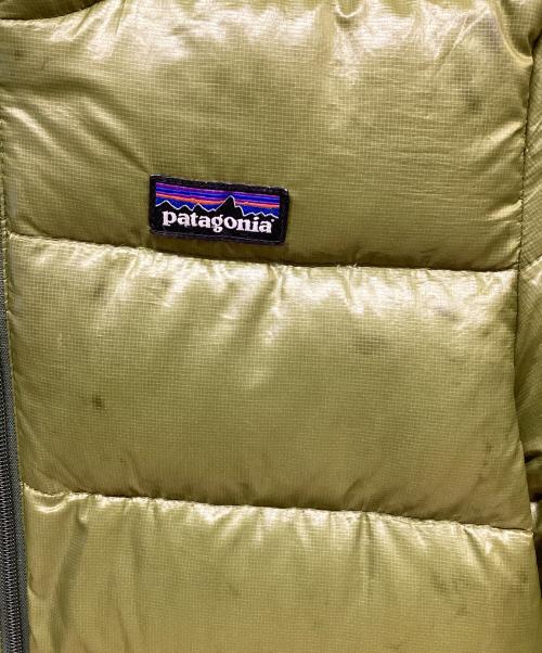 Patagonia（パタゴニア）Patagonia (パタゴニア) ボーイズハイロフトダウンセーターフーディ 黄緑 サイズ:SIZE XSの古着・服飾アイテム