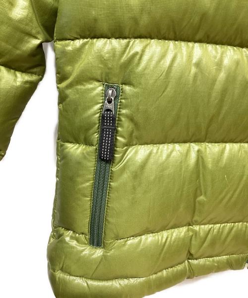 Patagonia（パタゴニア）Patagonia (パタゴニア) ボーイズハイロフトダウンセーターフーディ 黄緑 サイズ:SIZE XSの古着・服飾アイテム