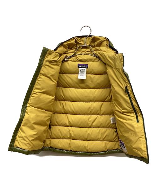 Patagonia（パタゴニア）Patagonia (パタゴニア) ボーイズハイロフトダウンセーターフーディ 黄緑 サイズ:SIZE XSの古着・服飾アイテム