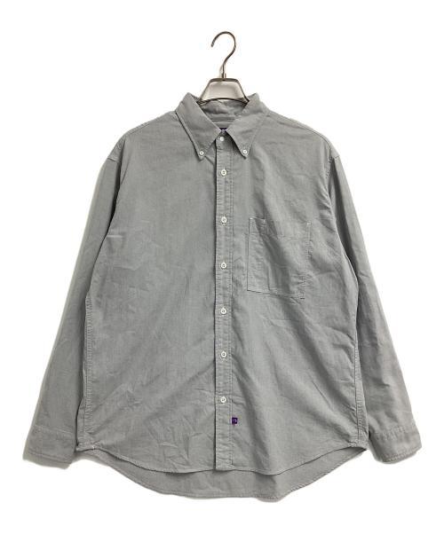 THE NORTHFACE PURPLELABEL（ザ・ノースフェイス パープルレーベル）THE NORTHFACE PURPLELABEL (ザ・ノースフェイス パープルレーベル) PURPLE LABEL Button Down Field Shirt(パープルレーベルボタンダウンフィールドシャツ) グレー サイズ:Lの古着・服飾アイテム