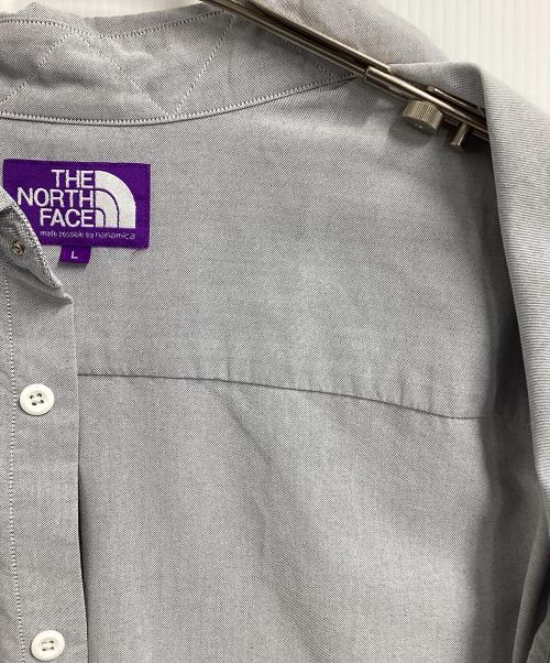 THE NORTHFACE PURPLELABEL（ザ・ノースフェイス パープルレーベル）THE NORTHFACE PURPLELABEL (ザ・ノースフェイス パープルレーベル) PURPLE LABEL Button Down Field Shirt(パープルレーベルボタンダウンフィールドシャツ) グレー サイズ:Lの古着・服飾アイテム