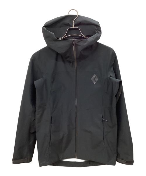 BLACK DIAMOND（ブラックダイヤモンド）BLACK DIAMOND (ブラックダイヤモンド) M liquid point Shell ゴアテックス ジップアップパーカー ブラック サイズ:Sの古着・服飾アイテム