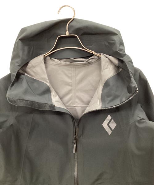 BLACK DIAMOND（ブラックダイヤモンド）BLACK DIAMOND (ブラックダイヤモンド) M liquid point Shell ゴアテックス ジップアップパーカー ブラック サイズ:Sの古着・服飾アイテム
