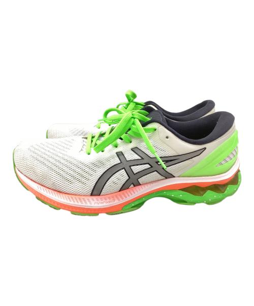 asics（アシックス）asics (アシックス) ランニングシューズ ホワイト×グリーン サイズ:26.0の古着・服飾アイテム
