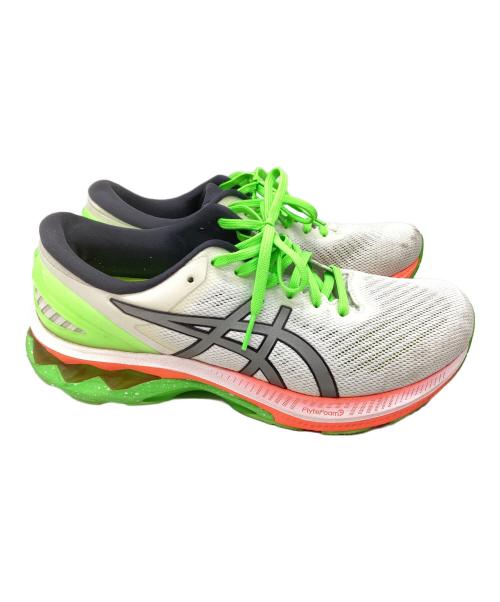 asics（アシックス）asics (アシックス) ランニングシューズ ホワイト×グリーン サイズ:26.0の古着・服飾アイテム