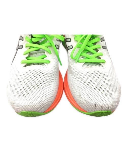asics（アシックス）asics (アシックス) ランニングシューズ ホワイト×グリーン サイズ:26.0の古着・服飾アイテム