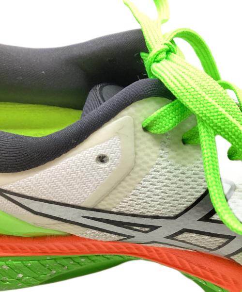 asics（アシックス）asics (アシックス) ランニングシューズ ホワイト×グリーン サイズ:26.0の古着・服飾アイテム