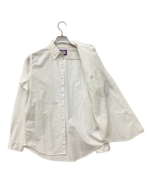 THE NORTHFACE PURPLELABEL（ザ・ノースフェイス パープルレーベル）THE NORTHFACE PURPLELABEL (ザ・ノースフェイス パープルレーベル) Cotton Polyester OX B.D. Shirt ホワイト サイズ:Sの古着・服飾アイテム
