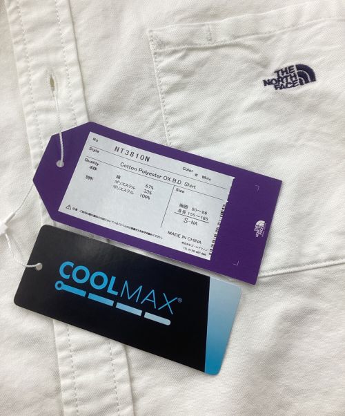 THE NORTHFACE PURPLELABEL（ザ・ノースフェイス パープルレーベル）THE NORTHFACE PURPLELABEL (ザ・ノースフェイス パープルレーベル) Cotton Polyester OX B.D. Shirt ホワイト サイズ:Sの古着・服飾アイテム