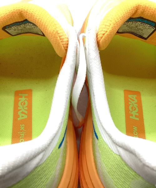 HOKAONEONE（ホカオネオネ）HOKAONEONE (ホカオネオネ) ランニングシューズ ホワイトオレンジ サイズ:27.0cmの古着・服飾アイテム
