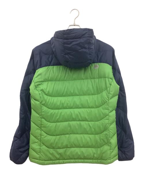 MARMOT（マーモット）MARMOT (マーモット) ライトバンフーダウンジャケット ネイビー×グリーン サイズ:Lの古着・服飾アイテム