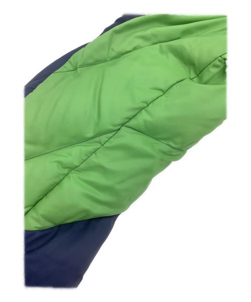 MARMOT（マーモット）MARMOT (マーモット) ライトバンフーダウンジャケット ネイビー×グリーン サイズ:Lの古着・服飾アイテム