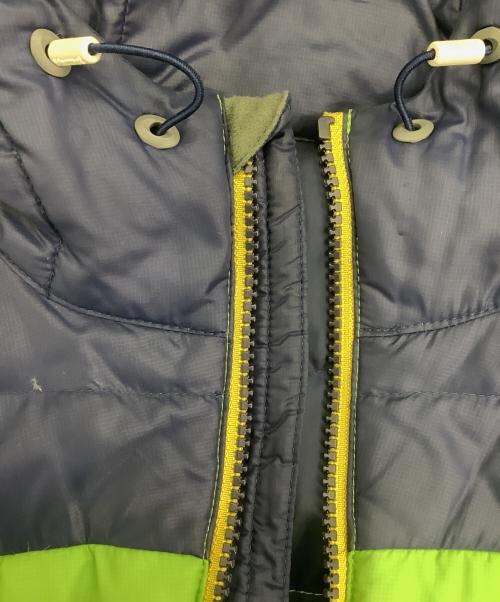 MARMOT（マーモット）MARMOT (マーモット) ライトバンフーダウンジャケット ネイビー×グリーン サイズ:Lの古着・服飾アイテム