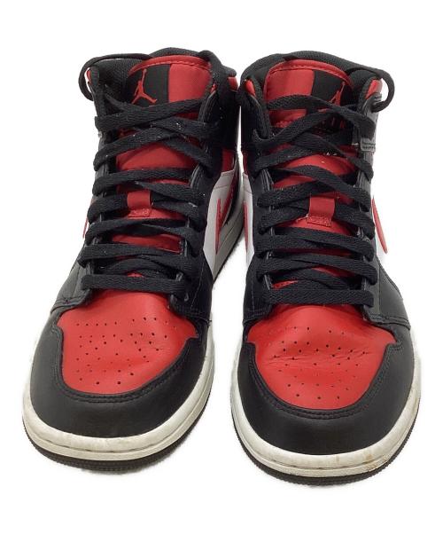 NIKE（ナイキ）NIKE (ナイキ) ハイカットスニーカー/Air Jordan 1 Mid/エアジョーダン1 ミッド レッド サイズ:25の古着・服飾アイテム