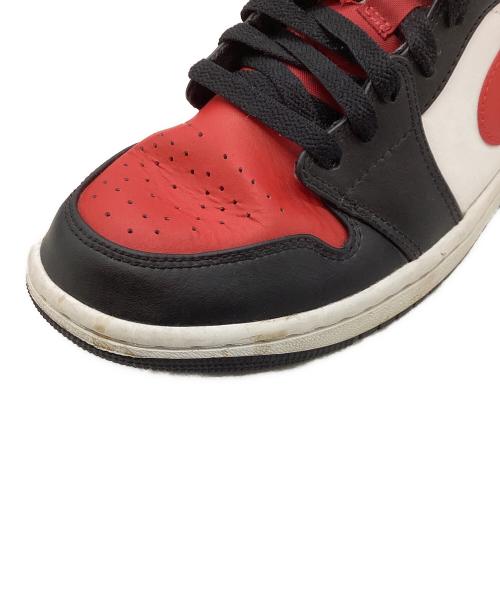 NIKE（ナイキ）NIKE (ナイキ) ハイカットスニーカー/Air Jordan 1 Mid/エアジョーダン1 ミッド レッド サイズ:25の古着・服飾アイテム