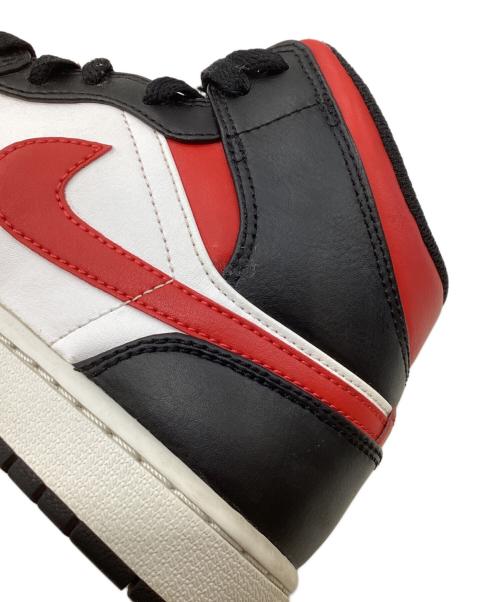 NIKE（ナイキ）NIKE (ナイキ) ハイカットスニーカー/Air Jordan 1 Mid/エアジョーダン1 ミッド レッド サイズ:25の古着・服飾アイテム