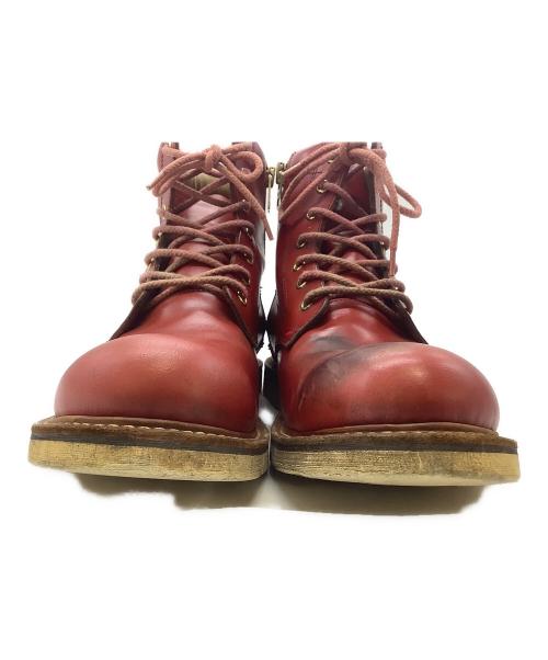 SLOW WEAR（スローウェア）SLOW WEAR (スローウェア) オイルドレザープレーンMIDブーツ レッド サイズ:10Eの古着・服飾アイテム