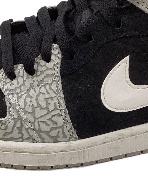 NIKE（ナイキ）NIKE (ナイキ) ハイカットスニーカー/Air Jordan 1 Mid Elephant Toe/エアジョーダン1 ミッド  エレファント トゥ/サファリ ブラック×グレー サイズ:27の古着・服飾アイテム