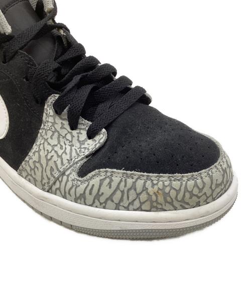 NIKE（ナイキ）NIKE (ナイキ) ハイカットスニーカー/Air Jordan 1 Mid Elephant Toe/エアジョーダン1 ミッド  エレファント トゥ/サファリ ブラック×グレー サイズ:27の古着・服飾アイテム