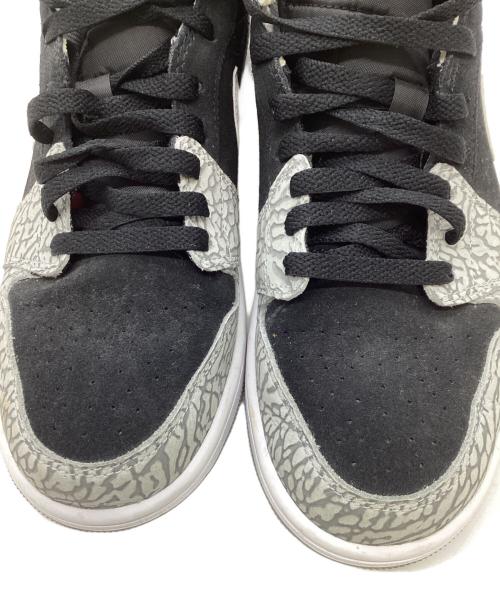 NIKE（ナイキ）NIKE (ナイキ) ハイカットスニーカー/Air Jordan 1 Mid Elephant Toe/エアジョーダン1 ミッド  エレファント トゥ/サファリ ブラック×グレー サイズ:27の古着・服飾アイテム